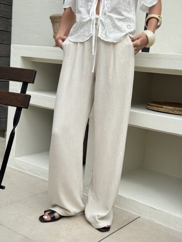 PANTALON LINO BEIGE