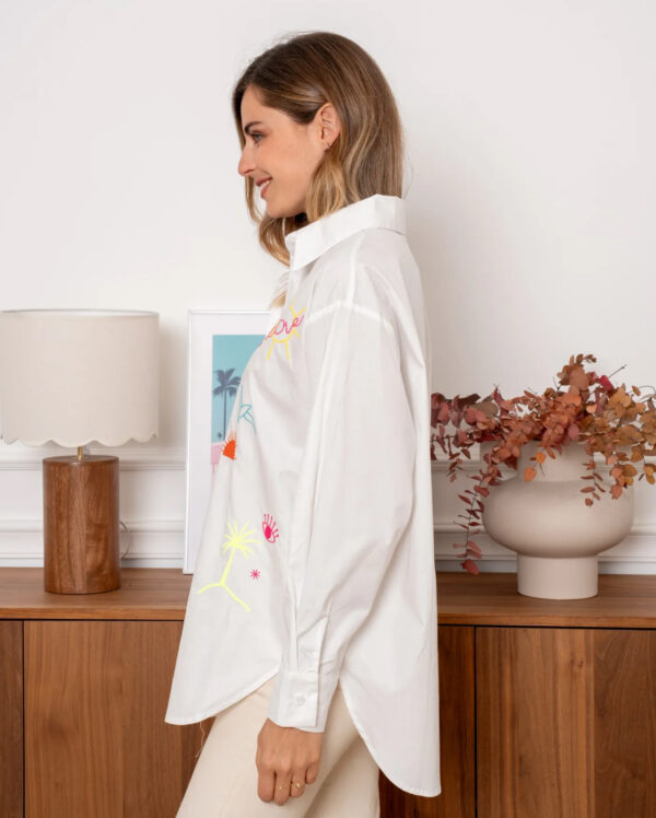 Chemise Love&Sunset blanche – Image 2