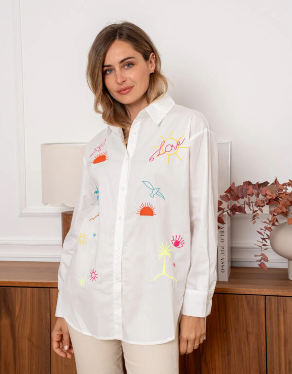 Chemise Love&Sunset blanche