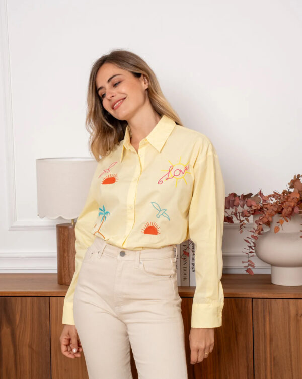 Chemise Love&Sunset jaune – Image 4