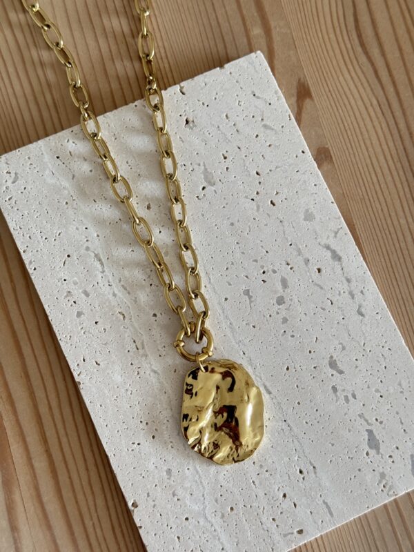 Collier Médaillon martelé – Image 2
