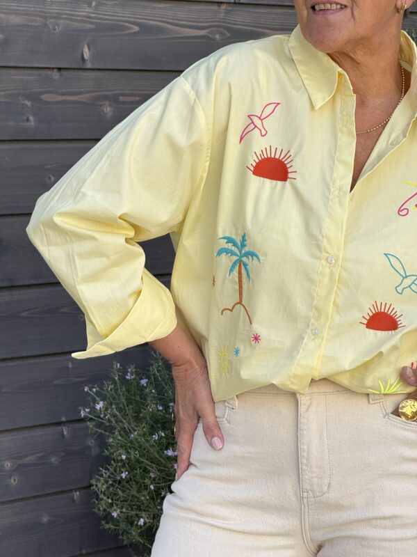 Chemise Love&Sunset jaune – Image 2