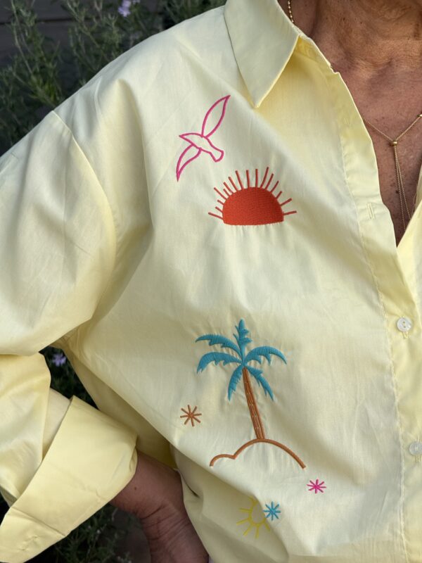 Chemise Love&Sunset jaune – Image 11