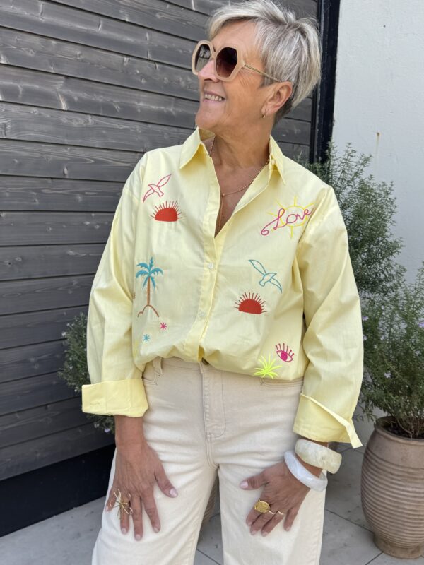 Chemise Love&Sunset jaune – Image 4