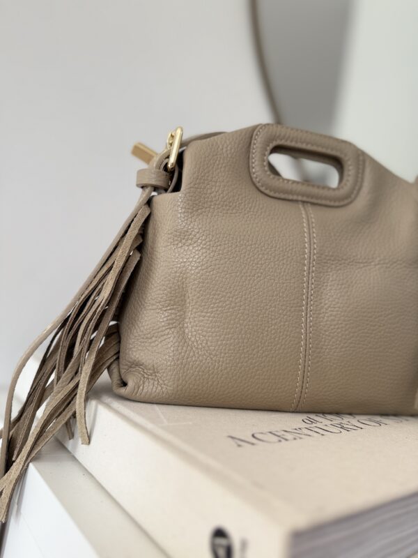 sac Franges grainé Beige – Image 5