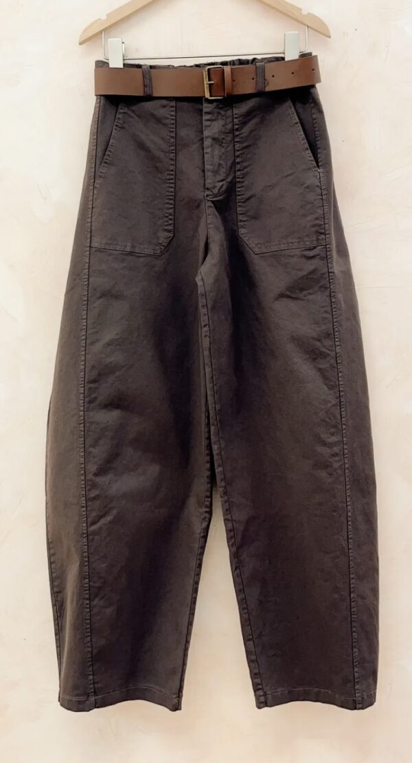 Pantalon barrel marron – Image 2