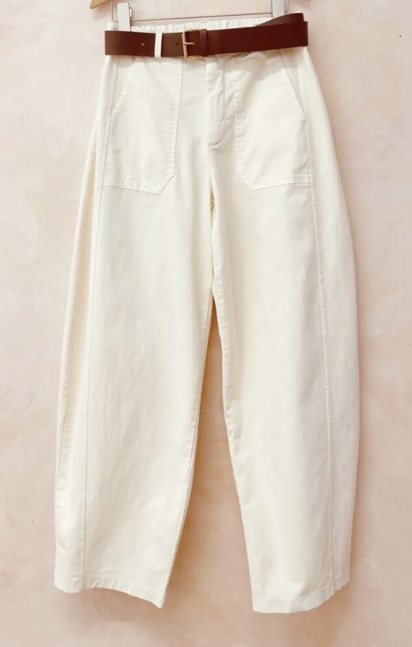 Pantalon barrel Ecru – Image 2
