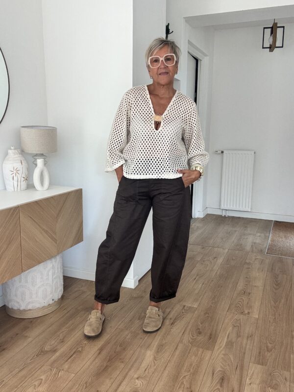 Pantalon barrel marron – Image 4