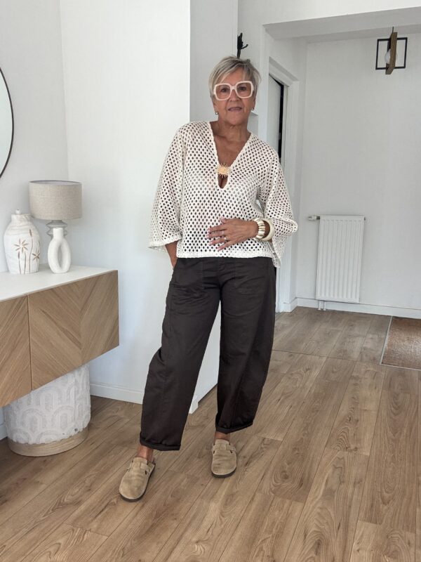 Pantalon barrel marron – Image 7