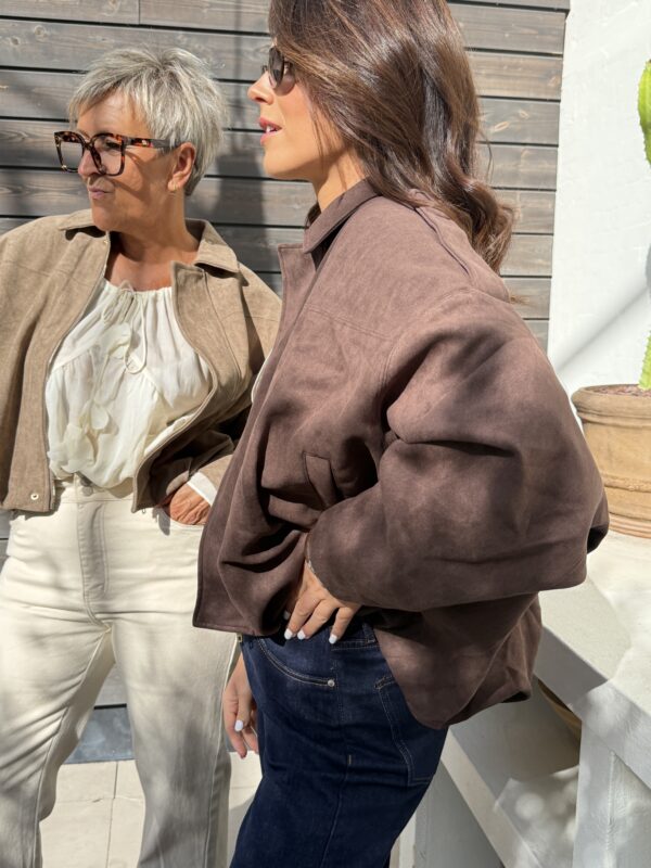 Bombers suédine Chocolat – Image 7