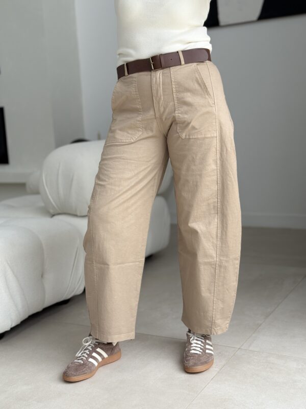 Pantalon barrel TAUPE – Image 2