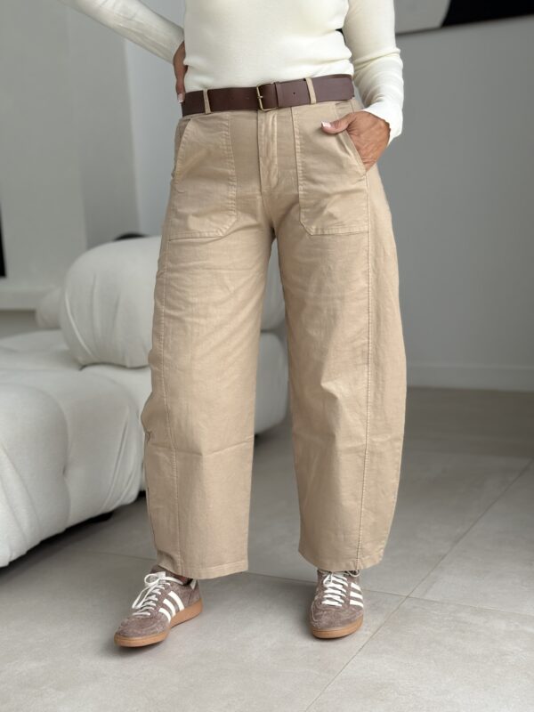 Pantalon barrel TAUPE – Image 3