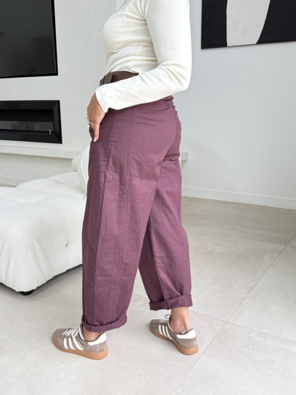 Pantalon barrel AUBERGINE – Image 4