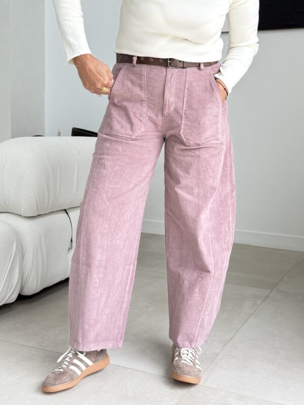 Pantalon barrel rose