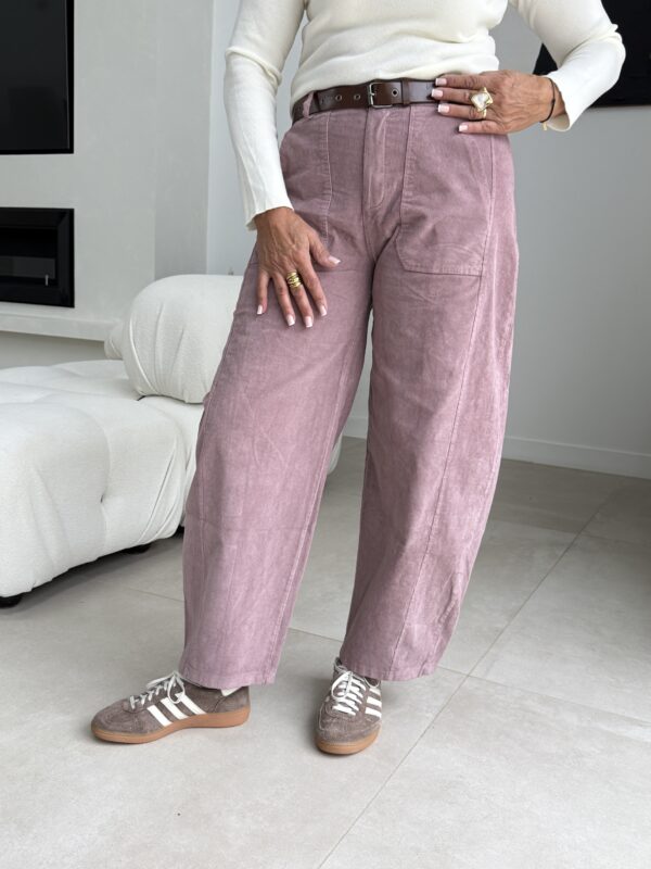 Pantalon barrel rose – Image 4