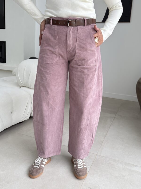 Pantalon barrel rose – Image 2