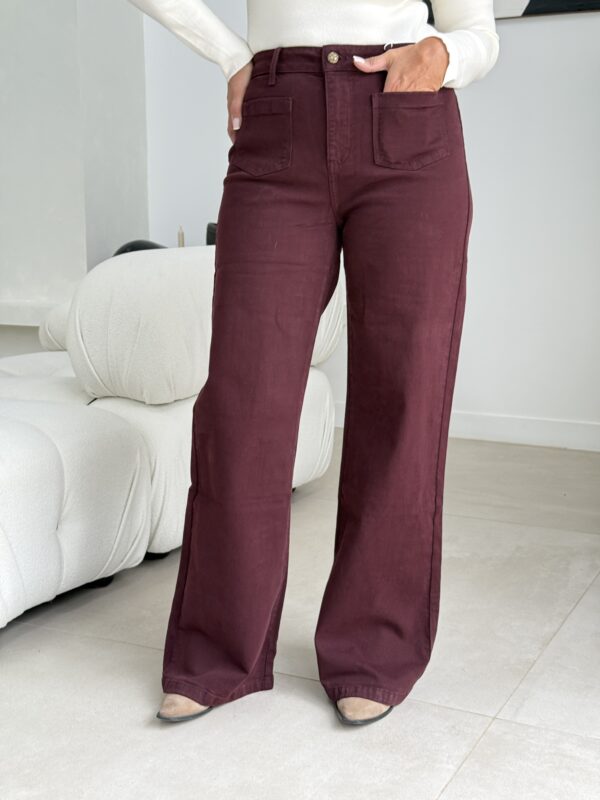 JEAN Wide Burgundy – Image 6