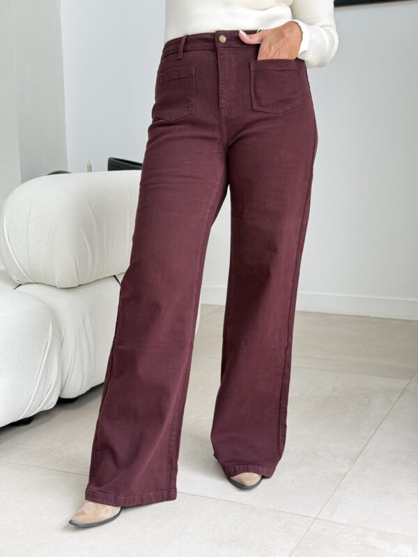 JEAN Wide Burgundy – Image 5