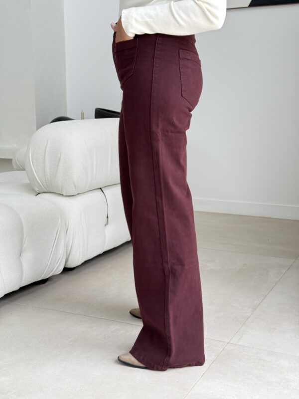 JEAN Wide Burgundy – Image 4