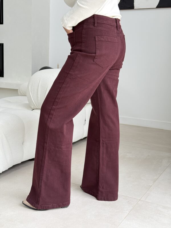 JEAN Wide Burgundy – Image 2