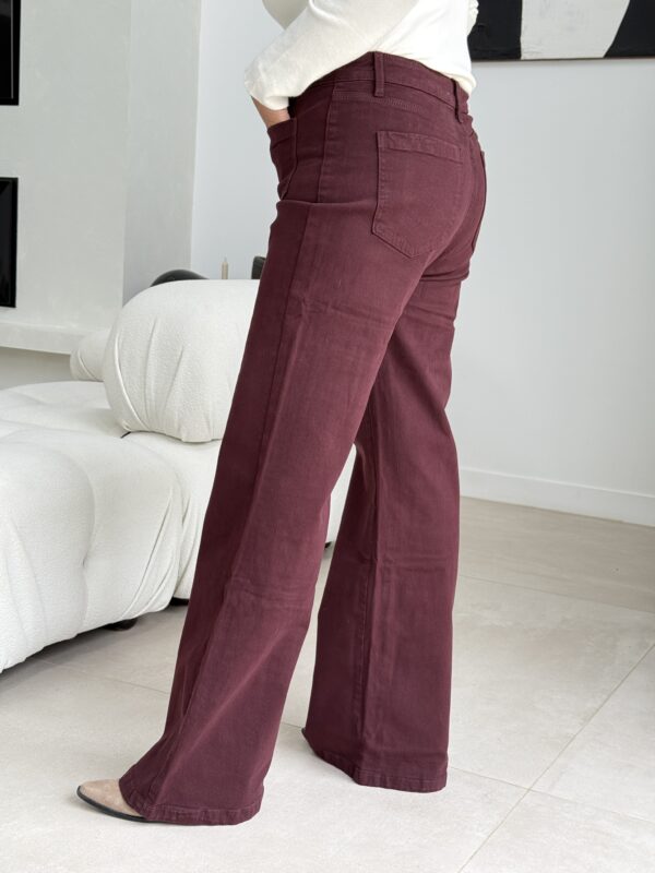 JEAN Wide Burgundy – Image 7
