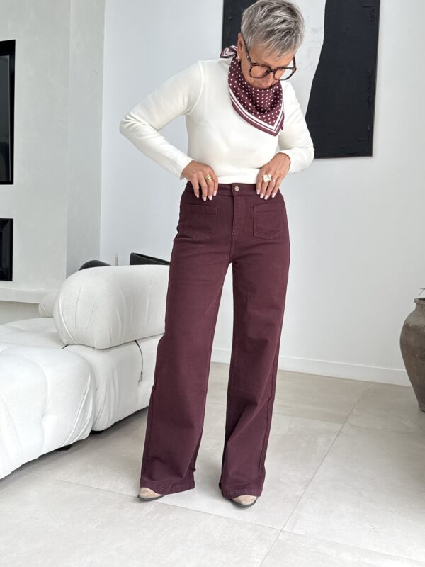 JEAN Wide Burgundy