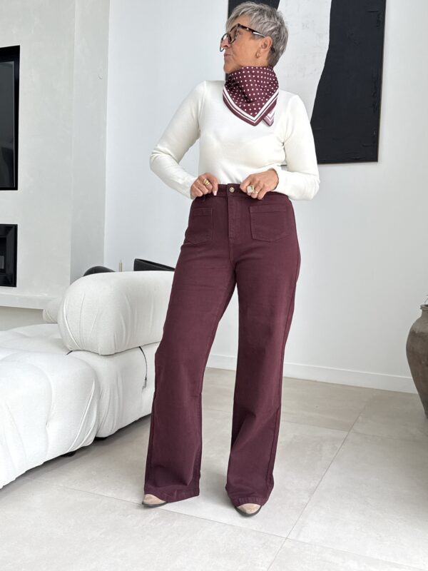 JEAN Wide Burgundy – Image 10