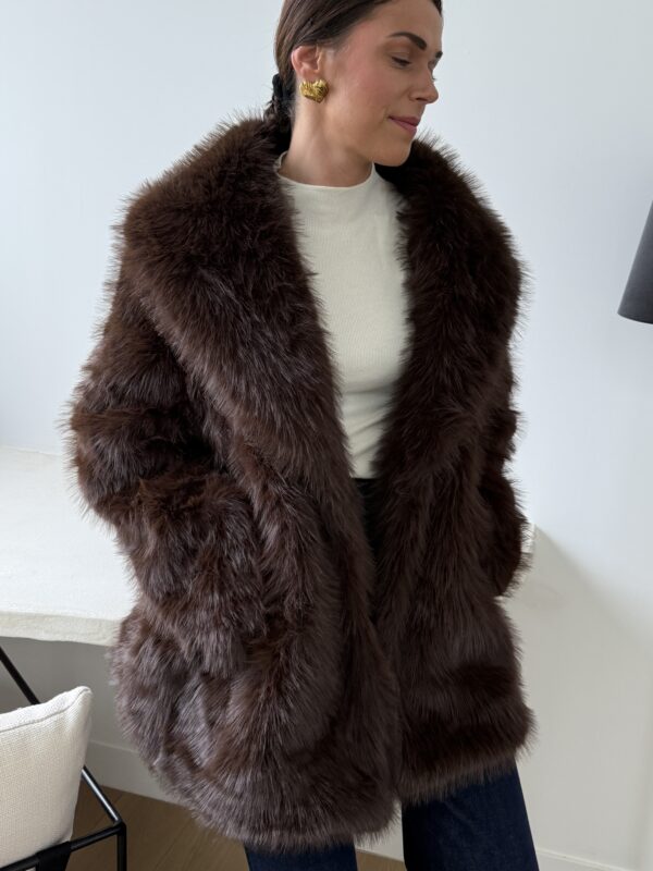 Manteau Fourrure Vegan Chocolat